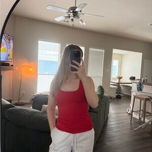 Zara Vibrant Red Camisole scoop tank